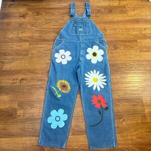 Liberty denim Overalls with spring floral 40 x 32